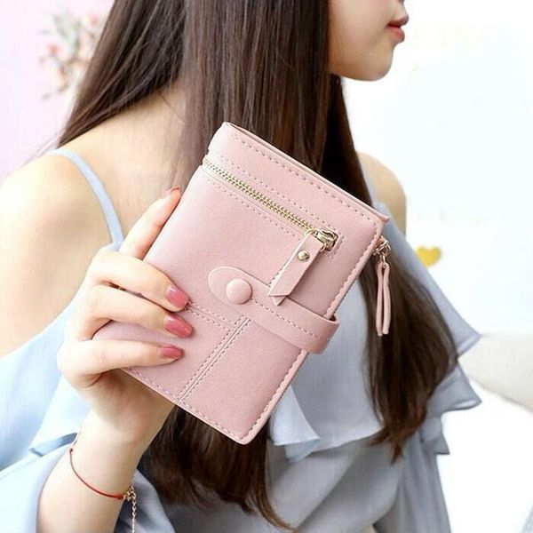wallets women's wallet purses card holder folding short vogue zipper buckle soft small ladies vertical colours coin purse female, Red;black
wallets women's wallet purses card holder folding short vogue zipper buckle soft small ladies vertical colours coin purse female, Red;black