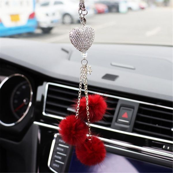 car pendant hanging plush bling rhinestone heart-shaped tassel rearview mirror ornaments accessories interior decorations
car pendant hanging plush bling rhinestone heart-shaped tassel rearview mirror ornaments accessories interior decorations