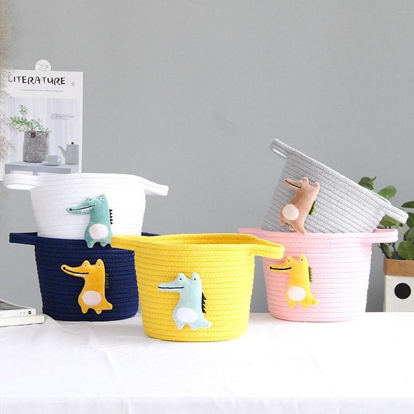 storage baskets 1pcs cotton rope for household deskorganizer hand woven sundries cartoon animal basket multi purpose foldable
storage baskets 1pcs cotton rope for household deskorganizer hand woven sundries cartoon animal basket multi purpose foldable