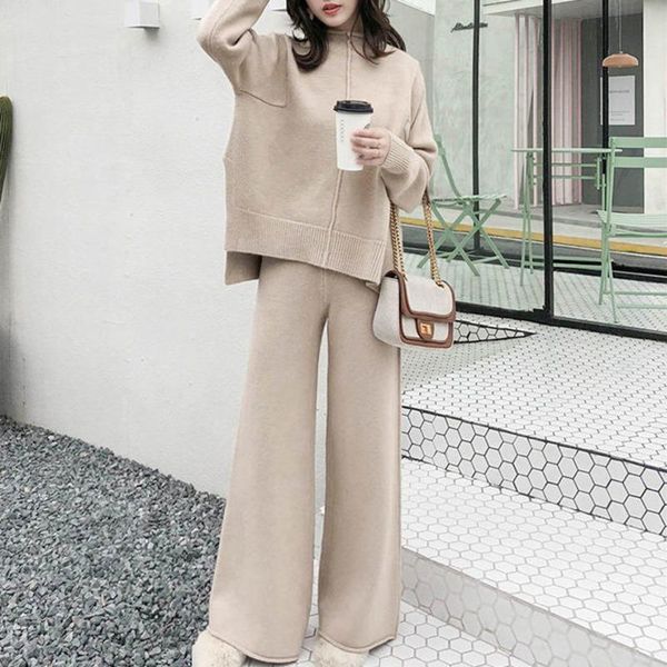 women's two piece pants the drape knitted suit spring and autumn sweater pullovers wide leg casual 2 sets womens outfits 2021, White
women's two piece pants the drape knitted suit spring and autumn sweater pullovers wide leg casual 2 sets womens outfits 2021, White