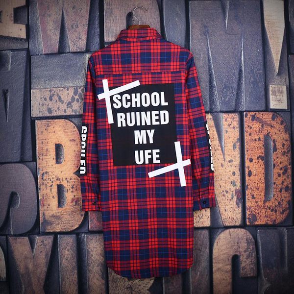 men's casual shirts spring and autumn male cotton shirt trend youth middle long plaid korean version slim fit thin windbreaker men, White;black
men's casual shirts spring and autumn male cotton shirt trend youth middle long plaid korean version slim fit thin windbreaker men, White;black