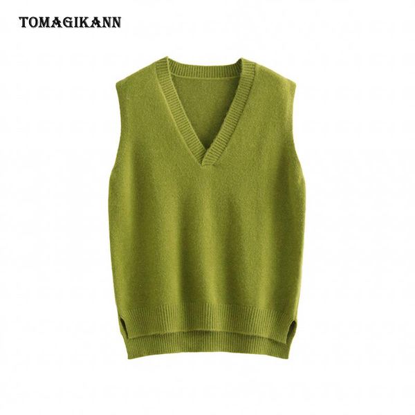 women's vests solid knitted vest women v neck hem split sweater 2021 autumn all matching sleevless pullovers, Black;white
women's vests solid knitted vest women v neck hem split sweater 2021 autumn all matching sleevless pullovers, Black;white