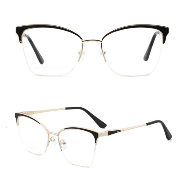 fashion sunglasses frames 80246 ultralight cat eye metal glasses frame men women optical computer eyeglasses, Black 
fashion sunglasses frames 80246 ultralight cat eye metal glasses frame men women optical computer eyeglasses, Black