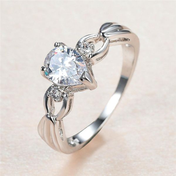female dainty water drop crystal ring charm silver color thin wedding rings for women classic bride white zircon engagement, Slivery;golden
female dainty water drop crystal ring charm silver color thin wedding rings for women classic bride white zircon engagement, Slivery;golden