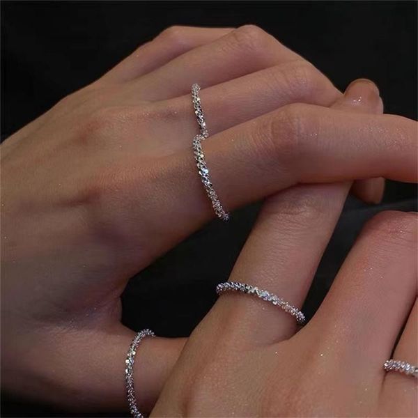 cluster rings minimalist for women charms sparkling ring engagement wedding band finger party jewelry brides anillos bague femme, Golden;silver
cluster rings minimalist for women charms sparkling ring engagement wedding band finger party jewelry brides anillos bague femme, Golden;silver