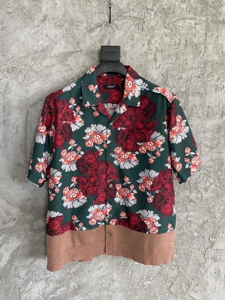 men's casual shirts men allover flowers prints patchwork short sleeve shirt baggy fit, White;black
men's casual shirts men allover flowers prints patchwork short sleeve shirt baggy fit, White;black