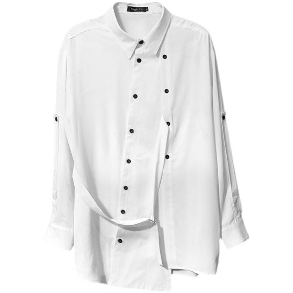 men's casual shirts streetwear men 2021 beach oversized women fashion harujuku for, White;black
men's casual shirts streetwear men 2021 beach oversized women fashion harujuku for, White;black