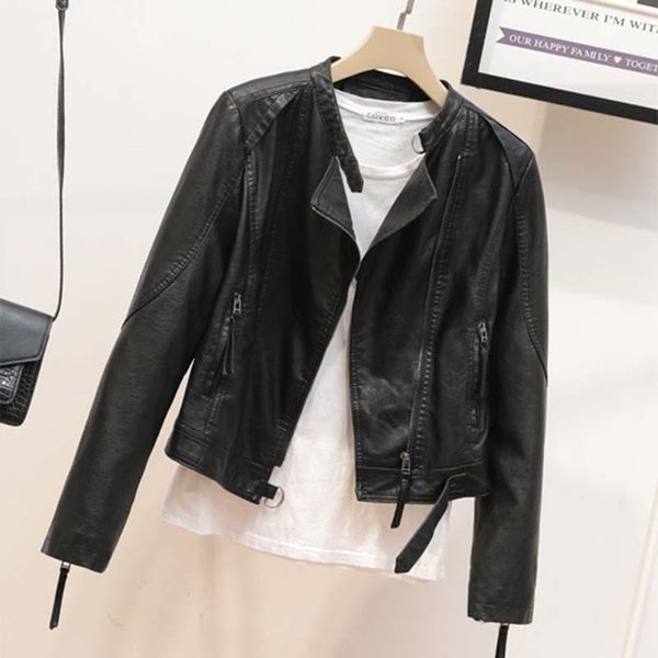 women's leather & faux winter jackets and coats pu casual loose motorcycle jacket female korean style streetwear outerwear, Black
women's leather & faux winter jackets and coats pu casual loose motorcycle jacket female korean style streetwear outerwear, Black