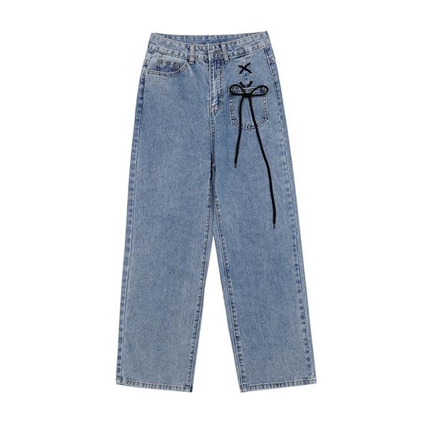 women's jeans spring autumn woman denim long trousers female loose plus size vintage bow streetwear boyfriend high waist wide leg, Blue
women's jeans spring autumn woman denim long trousers female loose plus size vintage bow streetwear boyfriend high waist wide leg, Blue