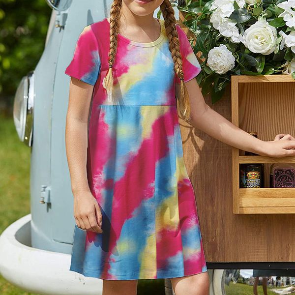 dyed pattern girls dress short-sleeved printed dress children casual dress a-line skirt length over the knee simple, elegant and colorful 5-, Red;yellow
dyed pattern girls dress short-sleeved printed dress children casual dress a-line skirt length over the knee simple, elegant and colorful 5-, Red;yellow