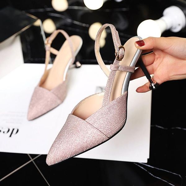 dress shoes spring 8.5cm stiletto sandals with spliced buckles and pointed toes, Black
dress shoes spring 8.5cm stiletto sandals with spliced buckles and pointed toes, Black