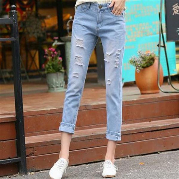 women's jeans women summer spring plus size leisure hole relaxed capris casual straight loose, Blue
women's jeans women summer spring plus size leisure hole relaxed capris casual straight loose, Blue
