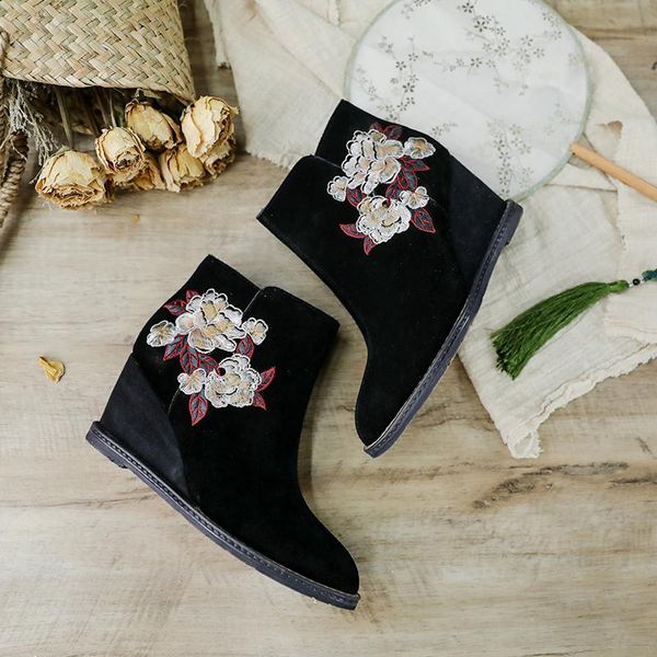 boots tayunxing handmade shoes genuine leather embroider flower wedge high heel side zipper comfort ankle lady women 8915x-38, Black
boots tayunxing handmade shoes genuine leather embroider flower wedge high heel side zipper comfort ankle lady women 8915x-38, Black