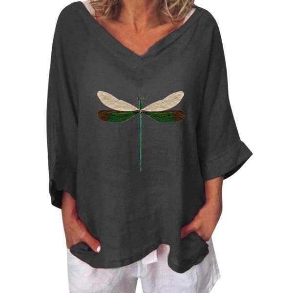 women's blouses & shirts women t-shirt round v-neck casual cotton jumper dragonflies ladies blusas femininas mujer camisetas, White
women's blouses & shirts women t-shirt round v-neck casual cotton jumper dragonflies ladies blusas femininas mujer camisetas, White