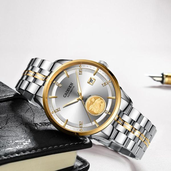wristwatches cadisen mens watches with miyota 8215 mechanical movement 24k date wristwatch men's sapphire watch gold coin swimming, Slivery;brown
wristwatches cadisen mens watches with miyota 8215 mechanical movement 24k date wristwatch men's sapphire watch gold coin swimming, Slivery;brown