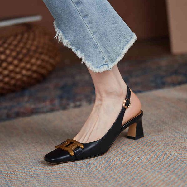 sandals summer ladies'natural leather sandals shoes 22-24.5cm upper metal square ladies' and u4f3, Black
sandals summer ladies'natural leather sandals shoes 22-24.5cm upper metal square ladies' and u4f3, Black
