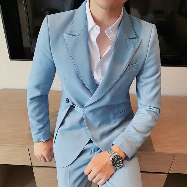 men's suits & blazers casual three piece set, banquet wedding fashion boutique solid color (jacket + vest pants), White;black
men's suits & blazers casual three piece set, banquet wedding fashion boutique solid color (jacket + vest pants), White;black