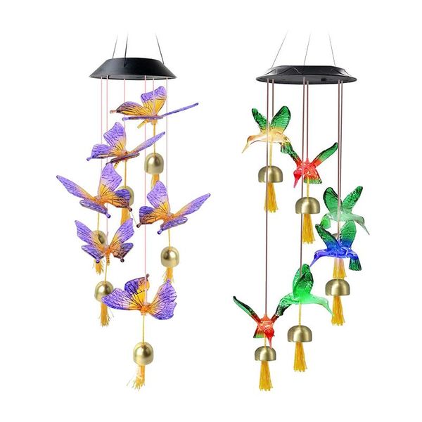 decorative objects & figurines led solar hummingbird/butterfly wind chime, changing color waterproof chimes for home party night garden deco
decorative objects & figurines led solar hummingbird/butterfly wind chime, changing color waterproof chimes for home party night garden deco