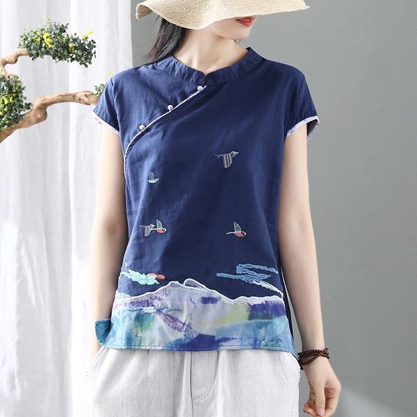 ethnic clothing chinese style harakuju women embroidery short sleeve blouse china traditional tang suit casual vintage hanfu shirt, Red
ethnic clothing chinese style harakuju women embroidery short sleeve blouse china traditional tang suit casual vintage hanfu shirt, Red