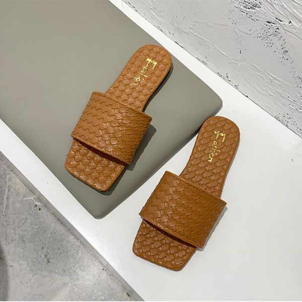 women's square toe slippers 2021 woman summer fashion footwear women weave slides female comfortable flats ladies beach shoes, Black
women's square toe slippers 2021 woman summer fashion footwear women weave slides female comfortable flats ladies beach shoes, Black