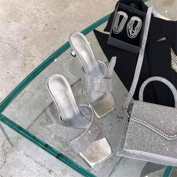 slippers cross strap rhinestone ladies silver square toe mid heels wear high summer leather female, Black
slippers cross strap rhinestone ladies silver square toe mid heels wear high summer leather female, Black