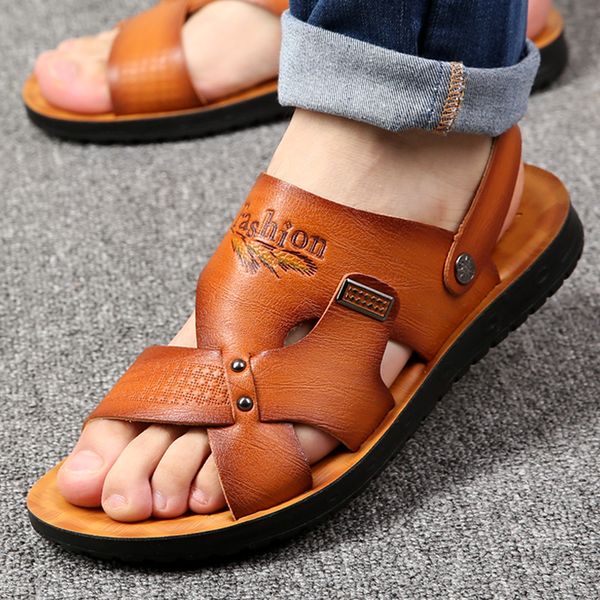 2021summer beach shoes men sandals solid casual non-slip dual use sandals men shoes ankle strap men slippers sandalias homb, Black
2021summer beach shoes men sandals solid casual non-slip dual use sandals men shoes ankle strap men slippers sandalias homb, Black