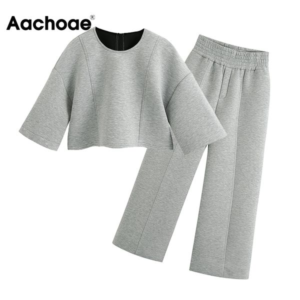 summer gray color two piece set women batwing sleeve loose pullover cropped hoodie full length wide leg pants women set, Black;white
summer gray color two piece set women batwing sleeve loose pullover cropped hoodie full length wide leg pants women set, Black;white