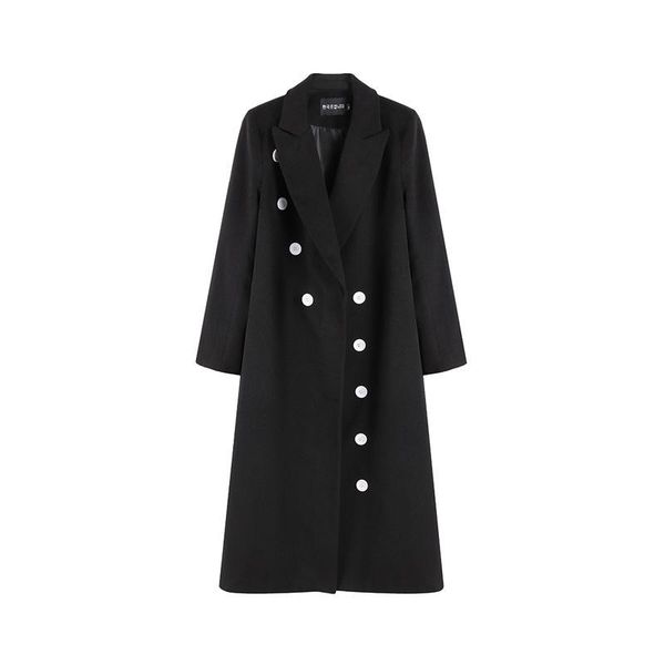 women's wool & blends nice fashion fall/winter long jacket casual double-breasted christmas elegant v-neck coat bayonne, Black
women's wool & blends nice fashion fall/winter long jacket casual double-breasted christmas elegant v-neck coat bayonne, Black