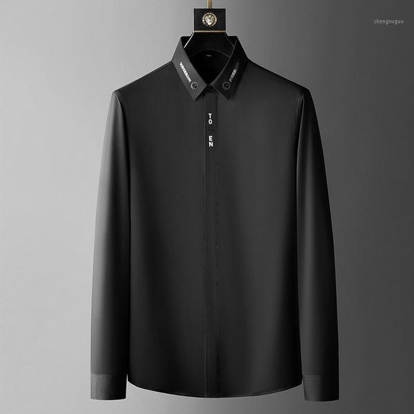 men's dress shirts trend brand fashion men shirt letter strass long mouwen casual business social formal clothing, White;black
men's dress shirts trend brand fashion men shirt letter strass long mouwen casual business social formal clothing, White;black