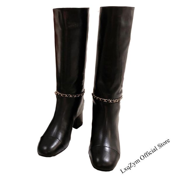 boots long women genuine cow leather knee high square toe quality lady winter shoes handmade, Black
boots long women genuine cow leather knee high square toe quality lady winter shoes handmade, Black