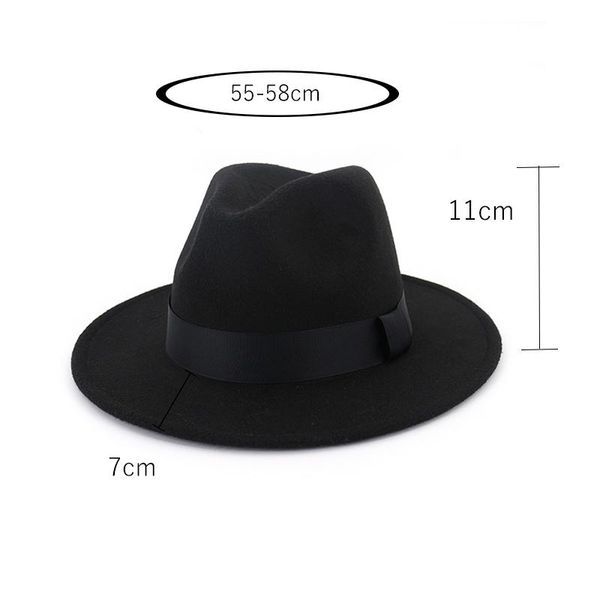 wide brim hats vintage fedora men wool hat witner autumn for woman chapeau black bowler ladies women's jazz, Blue;gray
wide brim hats vintage fedora men wool hat witner autumn for woman chapeau black bowler ladies women's jazz, Blue;gray