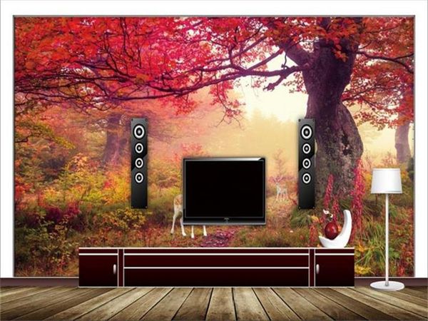 wallpapers custom size wallpaper 3d po living room mural red woods fawn painting sofa tv background for wall 
wallpapers custom size wallpaper 3d po living room mural red woods fawn painting sofa tv background for wall