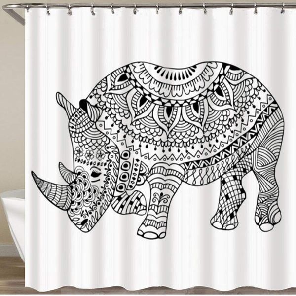 shower curtain,zen african rhino doodle wildlife book mammal coloring tribal abstract design tangle,polyester fabric
shower curtain,zen african rhino doodle wildlife book mammal coloring tribal abstract design tangle,polyester fabric