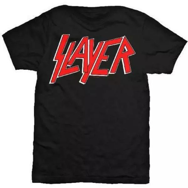 official slayer t shirt classic logo black classic rock metal band tee new, White;black
official slayer t shirt classic logo black classic rock metal band tee new, White;black