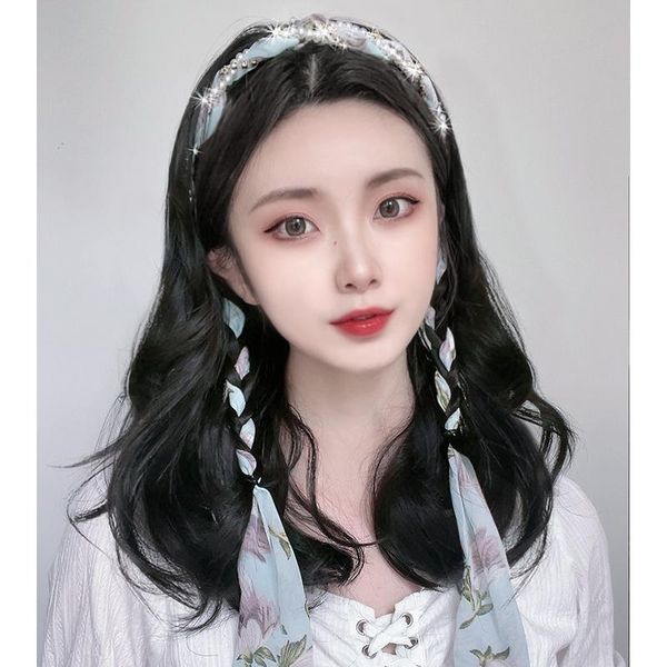 synthetic wigs pageup wig long curly hair ribbon headband integrated u-shaped half headgear high temperature resistant natural full, Black
synthetic wigs pageup wig long curly hair ribbon headband integrated u-shaped half headgear high temperature resistant natural full, Black
