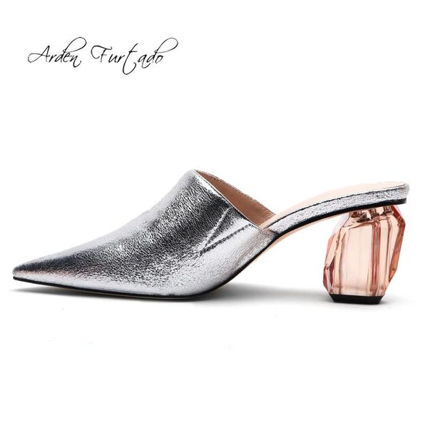 slippers arden furtado summer fashion women's shoes pointed toe chunky heels mules elegant silver gold leather slides 44 45, Black
slippers arden furtado summer fashion women's shoes pointed toe chunky heels mules elegant silver gold leather slides 44 45, Black
