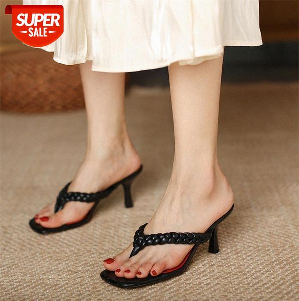 muindu korean style square toe flip flop sandals women stiletto high heels woven #uj5l, Black
muindu korean style square toe flip flop sandals women stiletto high heels woven #uj5l, Black