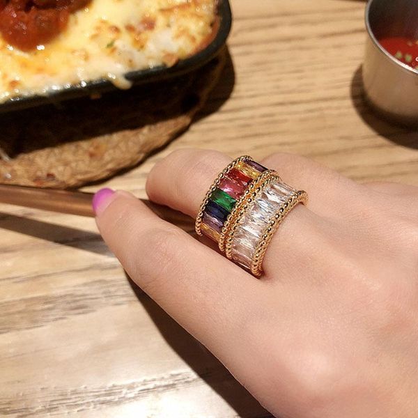wedding rings aomu fashion vintage rainbow colorul crystal metal opening adjustable for women girls trendy female party club jewelry, Slivery;golden
wedding rings aomu fashion vintage rainbow colorul crystal metal opening adjustable for women girls trendy female party club jewelry, Slivery;golden
