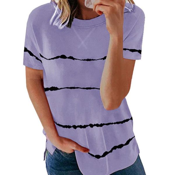 summer fashion women's tie-dye printed striped o-neck loose short sleeve t-shirt casual soft comfortable thin shirt, White
summer fashion women's tie-dye printed striped o-neck loose short sleeve t-shirt casual soft comfortable thin shirt, White