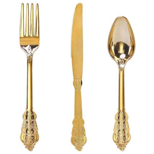 disposable dinnerware 30 pcs tableware golden plastic silver utensils knifefork and spoon set victory wedding party supplies
disposable dinnerware 30 pcs tableware golden plastic silver utensils knifefork and spoon set victory wedding party supplies