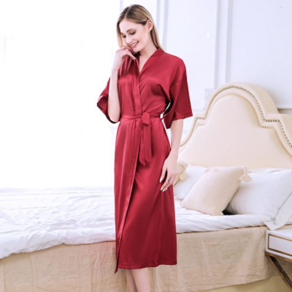 silk long like pajamas for female summer bridesmaid morning robe nightgown big size girlfriends party wedding bathrobe home dress, Black;red
silk long like pajamas for female summer bridesmaid morning robe nightgown big size girlfriends party wedding bathrobe home dress, Black;red