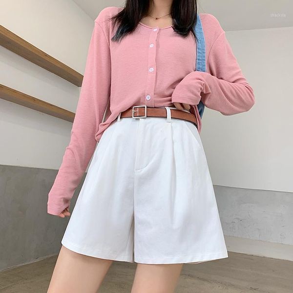 women's shorts ly varey lin summer women solid color khaki white black fashion wide leg female casual high waist a-line with belt
women's shorts ly varey lin summer women solid color khaki white black fashion wide leg female casual high waist a-line with belt