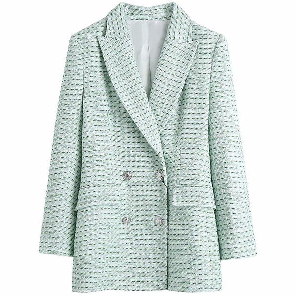 women's suits & blazers adherebling spring textured lady double breasted long sleeve women suit jacket light green casual female blazer, White;black
women's suits & blazers adherebling spring textured lady double breasted long sleeve women suit jacket light green casual female blazer, White;black