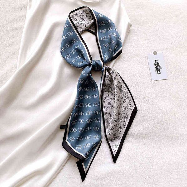 scarves south korea spring and autumn fashion thin n long small silk women's dual-purpose clavicle temperament scarf binding bag hair, Blue;gray
scarves south korea spring and autumn fashion thin n long small silk women's dual-purpose clavicle temperament scarf binding bag hair, Blue;gray
