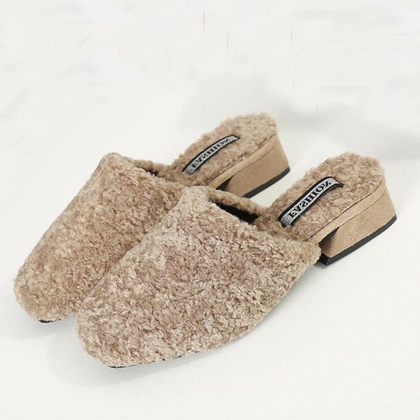 slippers 2021 fashion women close toe 4cm hoof heels fur decor ladies shoes autumn winter outside plush insole slides, Black
slippers 2021 fashion women close toe 4cm hoof heels fur decor ladies shoes autumn winter outside plush insole slides, Black