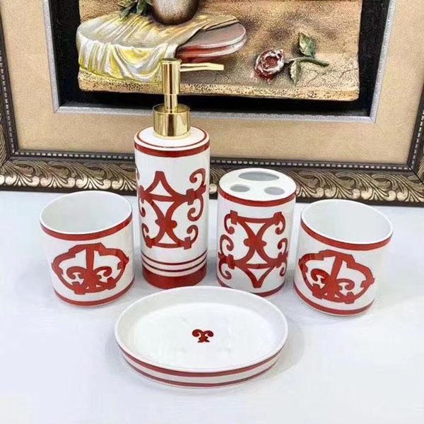 porcelain red bathroom accessories set orange box toothbrush cup holder soap dispenser luxury home decor gift bath accessory
porcelain red bathroom accessories set orange box toothbrush cup holder soap dispenser luxury home decor gift bath accessory