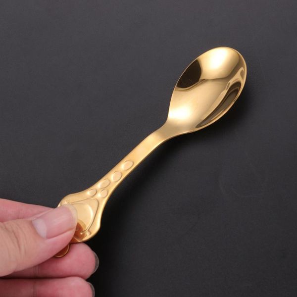 spoons baby cartoon giraffe stainless steel spoon polished soup dinner tableware (golden)
spoons baby cartoon giraffe stainless steel spoon polished soup dinner tableware (golden)