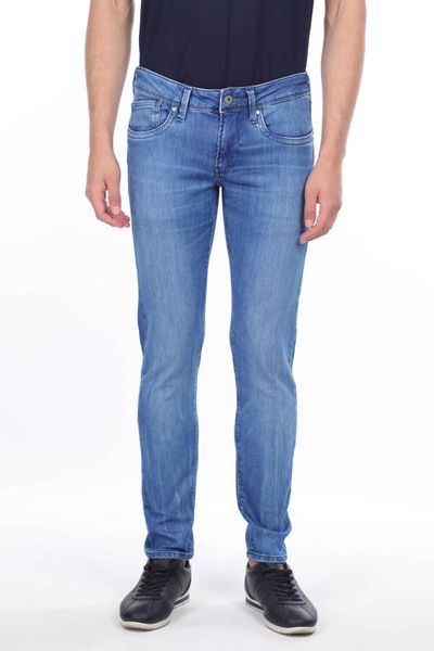 men's jeans blue straight cut jean pants
