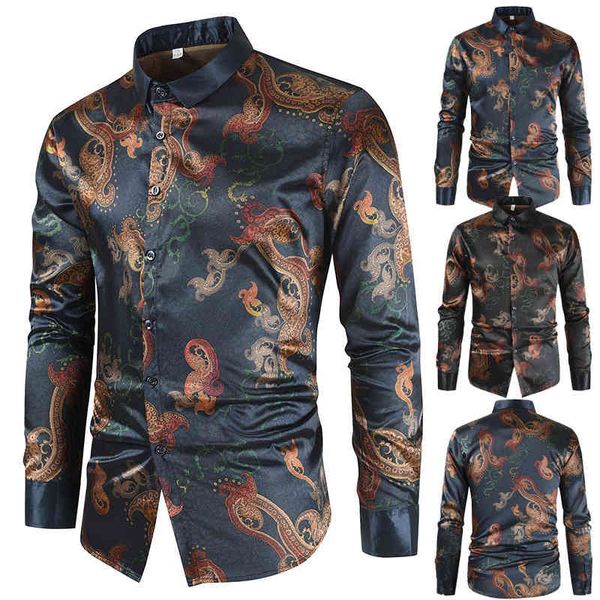 boutique fashion shirt 2021 summer men's casual floral 3d printing long sleeve base, White;black
boutique fashion shirt 2021 summer men's casual floral 3d printing long sleeve base, White;black