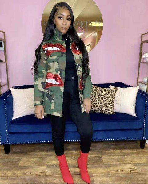 women's jackets rmsfe 2022 spring and autumn women fashion leisure long sleeve lapel single breasted sequin lip camouflage coat, Black;brown
women's jackets rmsfe 2022 spring and autumn women fashion leisure long sleeve lapel single breasted sequin lip camouflage coat, Black;brown